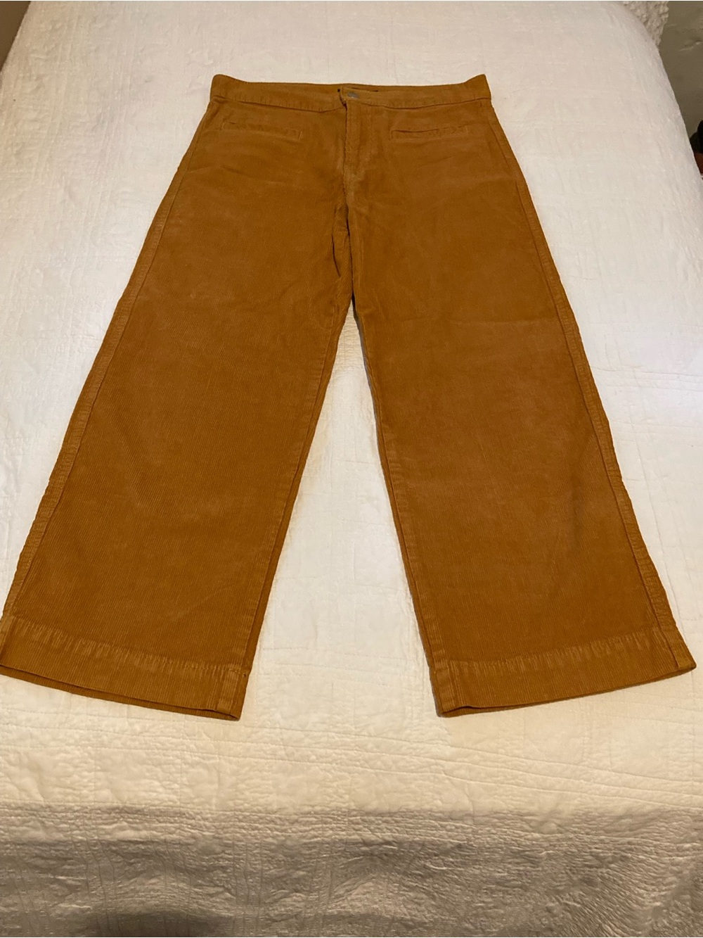 Lucky Brand Womens Wide-Leg Corduroy Pants - Rust Orange size 6/28 EUC